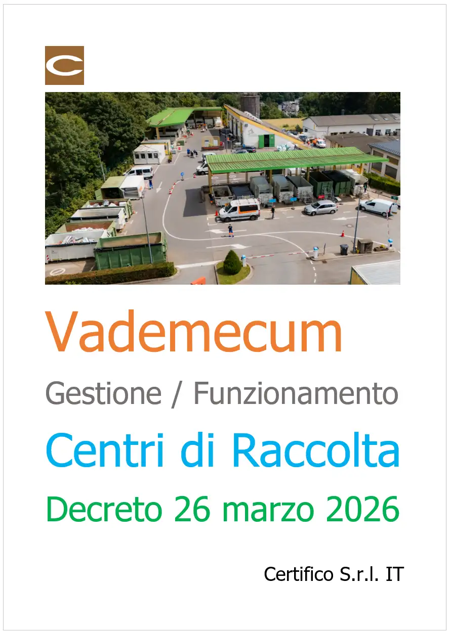 Vademecum Centri di Raccolta - Decreto 26 marzo 2026 Vademecum Centri di Raccolta - Decreto 26 marzo 2026